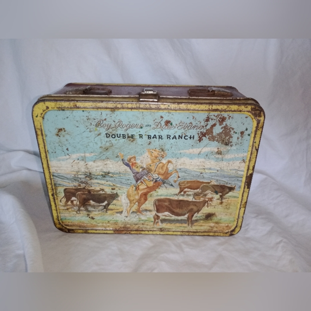 Mid Century Modern Roy Rogers Dale Evans Double R Bar Ranch Lunchbox